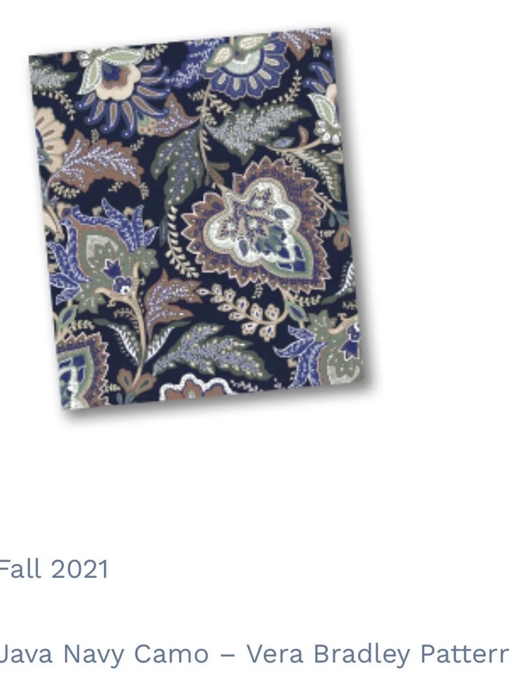Vera Bradley Soft Fridge Scarf Java Navy Camo